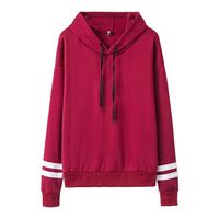 UJGYH Fashion Women's Sweatshirt Tops Casual Loose Long Sleeve Striped Print Sweater Red
