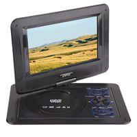 Eboxer 9.8" Portable DVD Player with 270°Rotation Swivel Screen Built-in Rechargeable Battery U Disk, SD/MS/MMC Card Slots Support Game Playing Hundreds of TV Channels-UK Plug(US Plug)