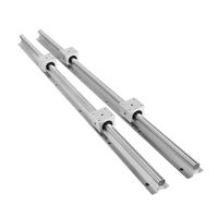 OrangeA SBR Linear Rail 16-800mm 2xLinear Guideway Rail and 4X Bearing Block Guideway Square Type for Automated Machines and Equipments