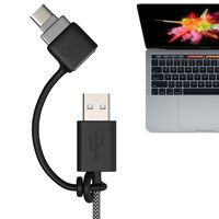 USB A Cozy for USB A to USB C Adapters | Tether/Holder/Keeper Compatible with MacBook Pro, Syntech, Nonda, Rankie, Thunderbolt 3, USB 3.0, Syntech (Black)