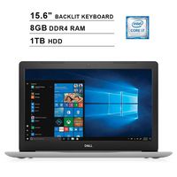 2019 Dell Inspiron 15 5570 15.6 Inch FHD Touchscreen Laptop (Intel Quad-Core i7-8550U?up to 4.0 GHz, 8GB RAM, 1TB HDD, Backlit KB, DVD, Bluetooth, WiFi, HDMI, Windows 10, Sliver) (Renewed)
