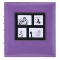 Artmag Photo Album 4x6 1000 Photos, Large Capacity Wedding Family Leather Cover Picture Albums Holds Horizontal and Vertical 4x6 Photos with Black Pages Purple