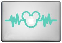 Walt Disney Mickey Mouse Sticker MacBook Air Pro Decal is a Mickey Mouse Decal. Laptop Size 11, 12, 13 and 15 inch. Looks Great with Your Mickey Heartbeat Theme. Many Colors- Mint
