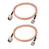 uxcell Low Loss RF Coaxial Cable Connection Coax Wire RG-142 N Male to BNC Male 90cm 2pcs