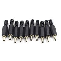 Hxchen 3.5mm x 1.35mm DC Plug Male Solder Power Adapter Straight Connector - (10 Pcs)