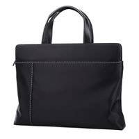 FEGER Slim Briefcase Handbag, Spill-Resistant Laptop Bag Tablet Briefcase Laptop Case for Men and Woman Fit 13.3 Inch Laptop A4 Files Black