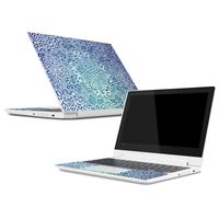 Mightyskins Skin Compatible with Lenovo Chromebook C330 (2018) - Carved Blue | Protective, Durable, and Unique Vinyl Decal Wrap Cover | Easy to Apply, Remove, and Change Styles | Made in The USA