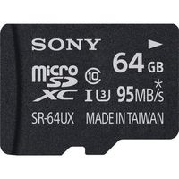 Sony 64GB High Speed Class 10 UHS-1 Micro SDXC up to 95MB/s Memory Card (SR64UXA/TQ)