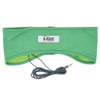 CozyPhones Sleep Headphones & Travel Bag, Lycra Cool Mesh Lining and Ultra Thin Speakers. Perfect for Sleeping, Sports, Air Travel, Meditation and Relaxation - Green with Green Liner