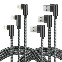 iPhone Charger Cable, Probably The World's Most Durable Cable, MFi Certified 3 Pack Compatible with iPhone Charger Xs/XS Max/XR/X/8/8 Plus/7 Plus/7/6 Plus/6/5S/5/iPad (Black Gray, 6FT)