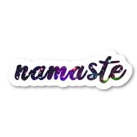 Namaste Sticker Inspirational Quotes Galaxy Stickers - Laptop Stickers - 2.5 Inches Vinyl Decal - Laptop, Phone, Tablet Vinyl Decal Sticker S211141