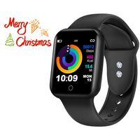 Smart Watch for Android and iOS Phones, Fitness Tracker with Heart Rate Monitor, Activity Tracker, Step Counter,Sleep Monitor,Pedometer, Calorie Counter, IP68 Waterproof Smartwatch for Women Men Black