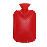 Vosarea 2L Hot Water Bottle Water Injection Hand Warmer Soothes Pains Water Bag Red