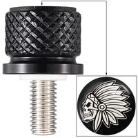 Skull Black Billet Aluminum Hard Anodized Seat Bolt Screw for Indian Chief Roadmaster Scout 2014-up