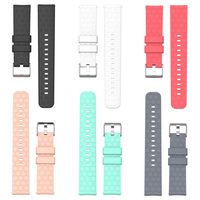RuenTech Compatible with Garmin Vivomove Band Replacement Silicone Watch Band (20mm Width) Straps for Vivomove Premium / Classic / Sport Smartwatch (6-pack)