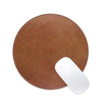 ProElife Slim Round Mouse Pad Durable PU Leather Mousepad 8.66-Inch Dual-used for Home Office & Business for Magic Mouse Wired Wireless Bluetooth Mouse, Noise-reduction Non-slip Mouse Pad (Bronze)