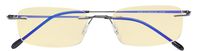 CessBlu Blue Light Blocking Glasses for Men Women Reading Computer Anti Glare UV Protection Eyeglasses Rimless Bendable (Gunmetal)+2.5