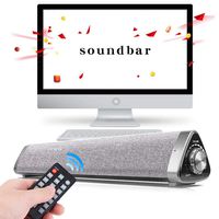AOBMAXET SoundBar Speaker Bluetooth 5.0 Wireless with Remote Control Home Theater Stereo Soundbar for TV/Cellphone/iPad/Tablet PC/MP3 Player, 2 X 5W Compact Sound Bar 2.0 Channel