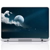 Meffort Inc 17 17.3 Inch Laptop Notebook Skin Sticker Cover Art Decal (Free Wrist pad) - Full Moon Night Sky