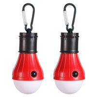 Doukey LED Camping Light [2 Pack] Portable LED Tent Lantern 4 Modes for Backpacking Camping Hiking Fishing Emergency Light Battery Powered Lamp for Outdoor and Indoor (Red)