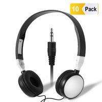 Bulk Headphones Classroom Kids School - Keewonda (KW-X10) 10 Pack Students Headphones in Bulk Multipack Earbuds Headsets for Computers Lab Library Hospital Museums Hotels