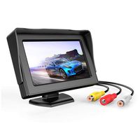 B-Qtech 4.3 inch LCD Display Backup Camera and Monitor Rear View Reverse Camera Waterproof for Car SUV Van