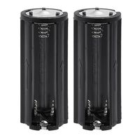 uxcell 2PCS 3x1.5V AAA Series Connection Plastic Black Cylinder Battery Storage Holder Case Adapter