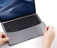 FORITO Palm Rest Cover Skin with Trackpad Protector for MacBook Pro 15 Inch 2019 2018 2017 or 2016 Released Model A1707 A1990 with Touch Bar (Space Gray)