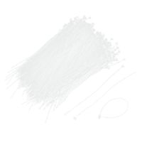 uxcell Plastic Cable Cord Zip Loop Tie Fasten Wrap 13cm 1000pcs Clear