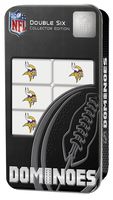 MasterPieces NFL Minnesota Vikings, Double Six Collector Edition Dominoes Game, For Ages 3+