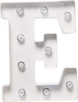 Darice White Metal Marquee Letter - E - 9.87" Tall, White Finish