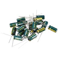 uxcell Aluminum Radial Electrolytic Capacitor Low ESR Green with 47uF 63V 105 Celsius Life 3000H 6.3 x 12 mm High Ripple Current,Low Impedance 20pcs