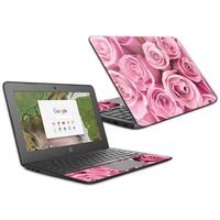 Mightyskins Skin Compatible with Hp Chromebook 11 G6 11.6" (2018) - Pink Roses | Protective, Durable, and Unique Vinyl Decal Wrap Cover | Easy to Apply, Remove, and Change Styles | Made in The USA