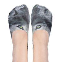 Wolf Oil Painting Slogans Womens Athletic Non Slip Ankle Compression Low Cut Loafer Socks For Yoga Train Hiking Cycling Running Sports Soccer