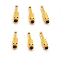 Antrader Audio Adapter 6.35mm Mono Male to RCA Female Audio Adapter Golden Plated Pack of 6