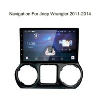 Foof Car GPS Navigation Vehicle GPS Navigation Car System for Jeep Wrangler 2011-2014 Navigator 10 Inch Touch Screen Multimedia Support Hands-Free Calling,4gwifi2g+32g