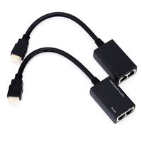 Tihebeyan HDMI Extender Cable, up to 1080p HDMI Receiver&Sender Over RJ45 CAT6 CAT5e LAN Ethernet Balun Repeater Extender