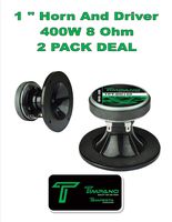(2) Timpano TPT-DH150 400W 1" Ferrite Compression Horn Driver 8 Ohm 1 Pair