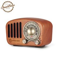 Vintage Radio Retro Bluetooth Speaker- Greadio Cherry Wooden FM Radio with Old Fashioned Classic Style, Strong Bass Enhancement, Loud Volume, Bluetooth 4.2 Wireless Connection, TF Card & MP3 Player