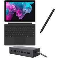 Microsoft Surface Pro 6 2 in 1 PC Tablet 12.3" (2736x1824) Touchscreen, i5-8250U, 8GB RAM, 256GB SSD w/Type Cover, Surface Pen, Dock, Backlit, Webcam, Fanless, Win 10 - Black