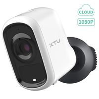 Outdoor Camera Wireless, XTU 1080P Rechargeable Battery Security Camera with 2-Way Audio, Home Security Camera with Motion Detection, Cloud Storage/SD Slot