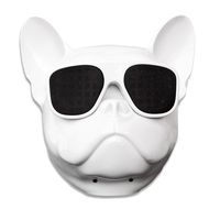 Bulldog Speaker Portable Bluetooth Speakers 8W Output Bass Stereo Personalized Cool Artistic Wireless Speaker for Home Party Cafe Bar Compatible for Desktop PC/Laptop/Mobile Phone (White)