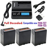 Kastar Fast Charger and BP-U66 Battery (3X) for Sony BP-U90 BP-U60 BP-U30 and PXW-FS7/FS5/X180 PMW-100/150/150P/160 PMW-200/300 PMW-EX1/EX1R PMW-EX3/EX3R PMW-EX160 PMW-EX260 PMW-EX280 PMW-F3/F3K/F3L