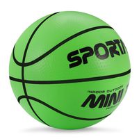 Sport AI Small Basketball Mini Cute Bouncy Balls for Kids,Safe and Soft to Handheld 5" Green Basketballs