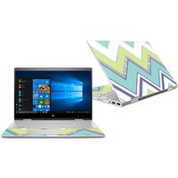 MightySkins Skin Compatible with HP Envy x360 Convertible 15" (2018) - Pastel Chevron | Protective, Durable, and Unique Vinyl Decal wrap Cover | Easy to Apply, Remove | Made in The USA