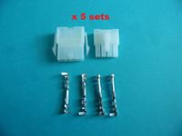 USA Seller Electric bike/Car/RC/RV 4.2mm MOLEX 0.062" connector plug 4-Pin Plugs with crimps 5 sets