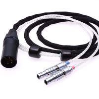 Black 16 Cores 5N Pcocc For Focal Utopia Ultra Headphone Upgrade Cable Extension cord (2.5M silver plated, 4Pin XLR plug)