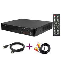 Region Free DVD Player for TV, LONPOO Compact DVD CD Player with HDMI & AV Output, HD 1080P Supported, Built-in PAL / NTSC, MIC Input, USB Input, Remote Control