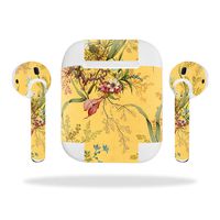 MightySkins Skin Compatible with Apple AirPods - Yellow Marble End | Protective, Durable, and Unique Vinyl Decal wrap Cover | Easy to Apply, Remove, and Change Styles | Made in The USA