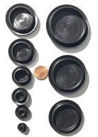 9 Piece Flush Mount Black Hole Plug Assortment for Auto Body and Sheet Metal